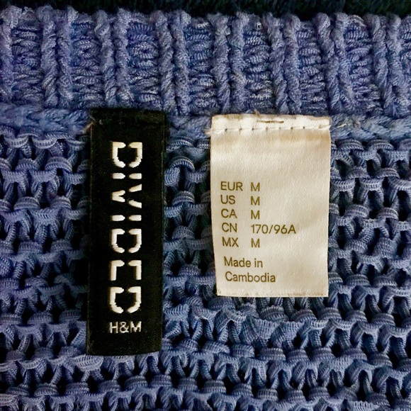 Chunky H&M DIVIDED blue knit sweater - Picture 2 of 2